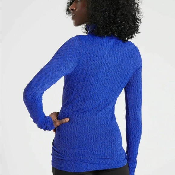 Athleta Flurry Peak Turtleneck Tanzanite Blue/Black Size XS - Picture 5 of 11